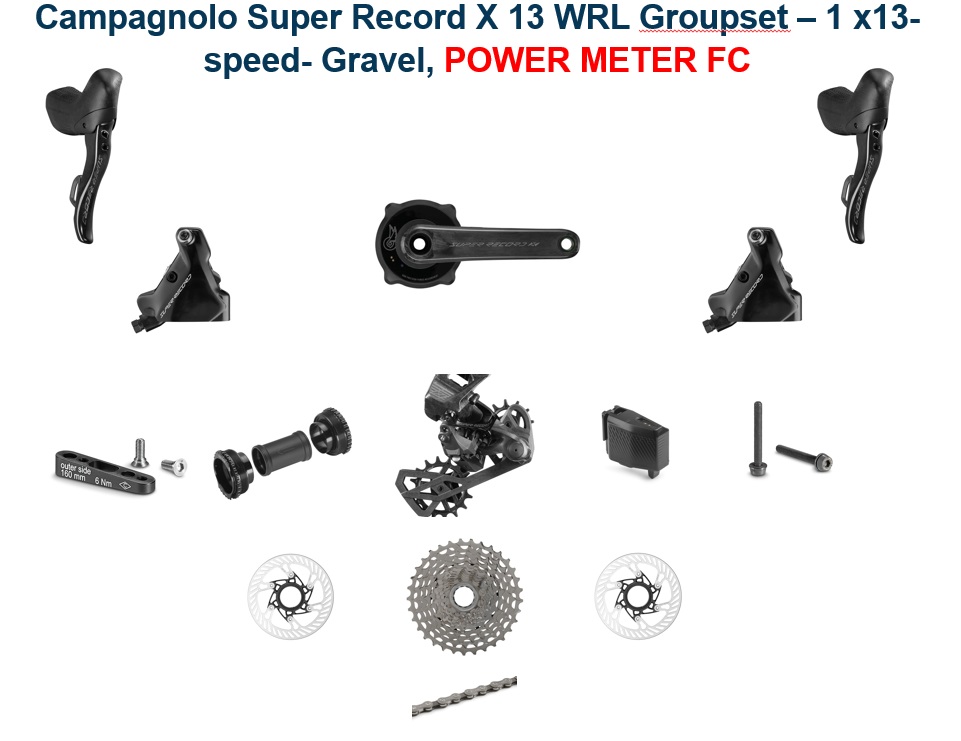 Campagnolo - Super Record - WRL - DB - 1 x 13 - Gravel - POWER METER Kranksæt